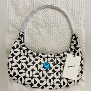 Coperni Ring Swipe Baguette Logo Leather Top Handle Bag